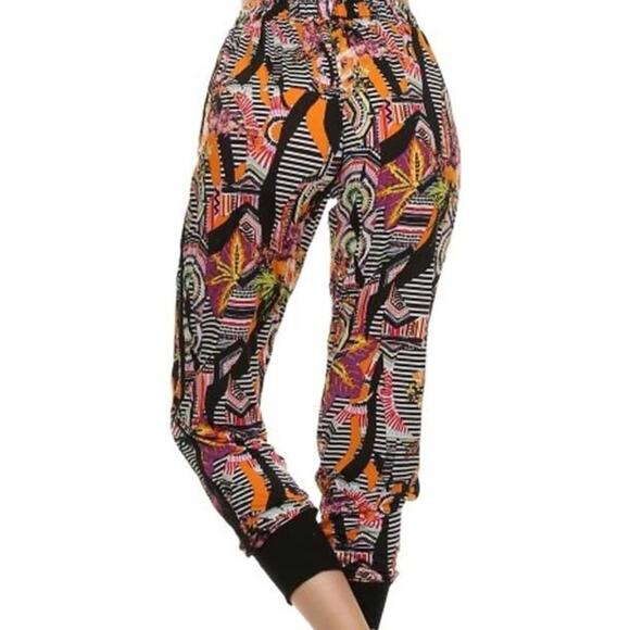 80's Inspired Graphic Print Lounge Jogger - Picture 1 of 4